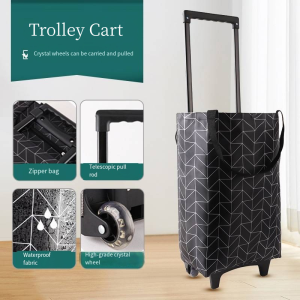 SG Gadget® Large Capacity Fresh Retractable Folding Grocery Shopping Cart Shopping Trolley/Trollies