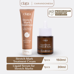 Ciara Stretch Mark Treatment & Skin Elasticity Booster Cream X Liquid Serum For Stretchmarks Stretchmarks pemudar Stretchmarks solusi penghilang Stretchmarks  perawatan Stretchmarks booster penghilang stretchmarks 1 bulan