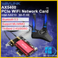 Wavlink ax5400 Wifi 6E PCIe Card mạng 2.4G/5G/6ghz802.11 AX Bộ điều hợp Wi-Fi Bluetooth 5.3 5374Mbps Wifi 6 card mạng cho Windows 10/11 PC. 