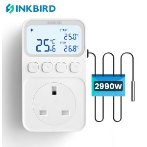 INKBIRD C226T Plug-in Timer Thermostat Max Voltage 16A 3680w Programmable Heating and Cooling Temperature Controller with Timing Control High Low Temperature Alarm Refrigeration Delay Memory Function
