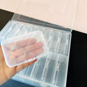 17 Compartment Storage Box- 1 Large Box And 16 Small Boxes Transparent Stackable Plastic Organizer with Lid for Jewelry Crafts