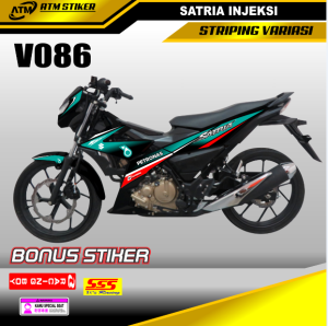 Stiker Striping Variasi Petronas Satria Injeksi