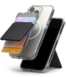 RINGKE® MAGNETIC STAND SLOT CARD HOLDER Wallet Solid Card Wallet Holder for Phone Case with Kickstand Compatible MagSafe