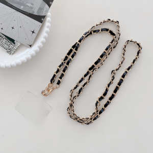 Fashion Acrylic Mobile Phone Chain Crystal Stone Bead Lanyard Necklace Hanging Rope Pearl Sling Long Chain Accessories