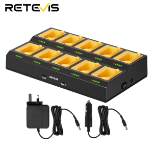 Retevis RTC48T Ten-way Charger for RB48 and RB648 Series Two Way Radios