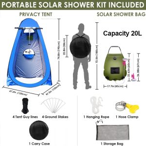 GLAMPTURE Outdoor Bath Changing Tent Portable Toilet Temporary Changing Room Camping Toilet Privacy Shelter for Beach Pool Camping