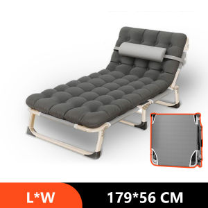 High Quality Folding Chair and Sleeping Bed 2 in1 Foldable Chair Bed Multifunctional Outdoor Camping Chair Sturdy Stable Adjustable Folding Bed Chair Office Nap Bed Chair Oxford Cloth Chair Tear Resistant High Tenacity Folding Chair with Back Rest