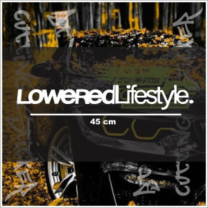 stiker kaca mobil LOWERED LIFESTYLE sticker kaca mobil iklan kaca mobil stiker mobil sticker