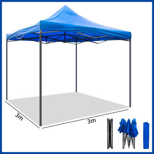 Retractable Tent Folding Blue Sun & Rain Outdoor Blue 3X3M Foldable Tent Camping Tent