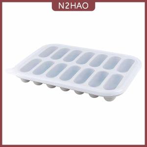 N2HAO Xúc Xích Maker khuôn 14 lưới Silicone DIY ham Hot Dog Làm khuôn mẫu với nắp nhà bếp hộ gia đình xúc xích bánh nướng công cụ khuôn mẫu