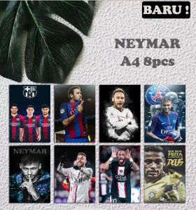 POSTER RONALDO / MESSI / NEYMAR / LEWANDOWSKI / OZIL / + FREE STICKER / FREE CUSTOM / KUALITAS REAL PICT