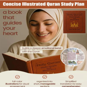 Concise Illustrated Quran Study Plan Pelan Pengajian Al-Quran Bergambar Ringkas 简明图解古兰经学习计划本 new Muslims"Quran by Juz" suitable for all ages