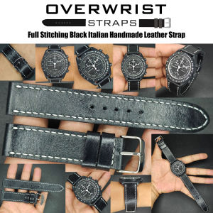 สายนาฬิกา สายหนังวัวแท้ overwrist full stitching italian handmade leather strap