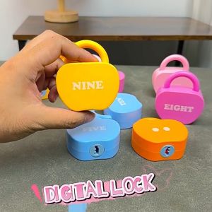 5PCS Kids Lock Key Toy Set Montessori Educational Number Matching Home School Math Cognition Toys