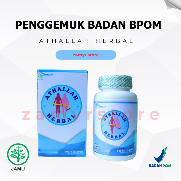 TERBARU !! Vitamin Penggemuk Badan BPOM Athallah Herbal | Menambah Nafus Makan Tanpa Efek Samping isi 60 Kapsul