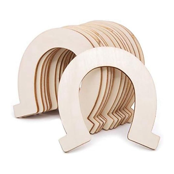 48 Piece Horseshoe Unfinished Wood Cutouts As Shown Wooden Wooden ...