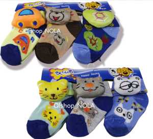 Kaos Kaki Bayi (isi 3Pasang) Kaos Kaki Bayi Boneka 3D Anak / Kaos Kaki Bayi Karakter Lucu