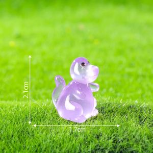 DODODAN Cartoon Noctilucent Dinosaur Figurines DIY Resin Crafts Mini Dinosaur Ornaments Animal Ornaments Delicate Micro Landscape Decoration Garden
