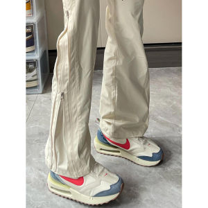 Senior Dây Kéo Đôi Nhanh Khô Quần Nam Mùa Hè Quần Chống Thấm Nước Nylon Thể Thao Ngoài Trời Quần Đi Bộ Đường Dài Thẳng