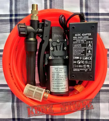 Máy rửa xe mini 12v60w giá rẻ 6M - Máy xịt rửa máy lạnh điều hoà đa năng tiện ích