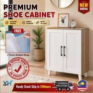 Premium Classic Shoe Cabinet Kasut Kabinet Shoe Almari Kasut Simpanan Storage 2 Door Pintu Rack Rak Ready Stock Malaysia