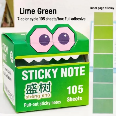 POMELOGBV Transparent Pearlescent Pull-Out Sticky Notes Waterproof 105 Sheets Per Roll Transparent Sticky Notes Strong Adhesive Office Sticky Notes For Student Stationery