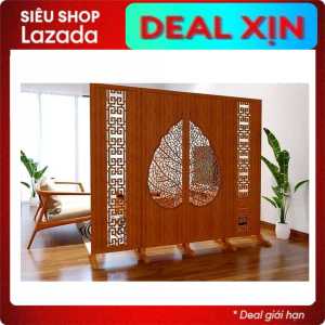 Vách ngăn cnc lá bồ đề - vách ngăn phòng  chăt liêu ván chống ẩm cắt cnc  ( sale 7 ngày giá cực sốC tặng kèm 2 chân đứng)