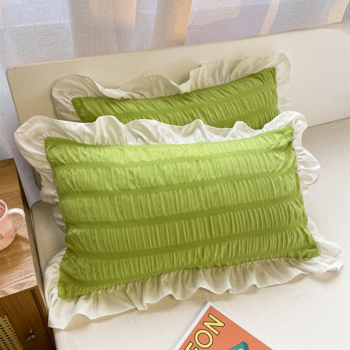 Pillow%20Case%201%20PIECE%20Ruffle%20Lace%20Seersucker%20Design%20Envelope%20Type%20Pillowcase%2048x74cm%20Pillow%20Cover%20-%20Image%209