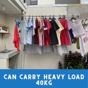 UPGRADED 4 Pole Space Saver Stainless Steel Sampayan Laundry Drying Rack Wall Mounted Adjustable Heavy duty clothes hanging rack