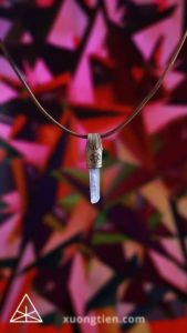 Mặt Dây Chuyền Da Tinh Thể Thạch Anh Tự Nhiên Pentagram – Xưởng Tiên