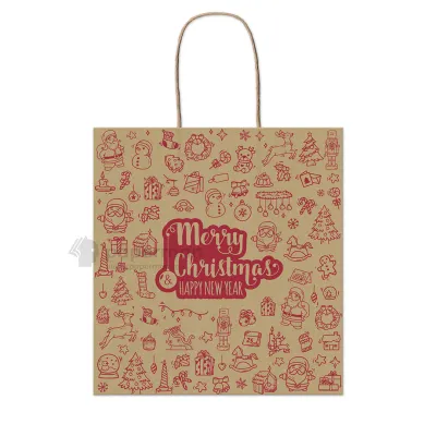 Store Age [100pcs] Christmas Festive Paper Bag/Gift Bag/Wine Bag/Goodies Bag - Size S & M [Ready Stock]