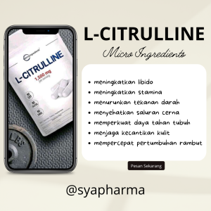L-Citrulline 1500 mg Untuk Gairah dan Stamina Hipertensi Saluran Cerna Sistem Imun Kulit Rambut
