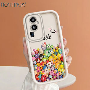 Hontinga Colorful Summer Flowers Case For OPPO Reno 13 12 10 Pro Plus Pro+ Reno13 F 13F Reno12 F 12F Reno 11 Pro 5G 11F 2 3 4 Pro 4Z 4F 5 Pro 5F 6 7 8 Pro 7Z 8T 8Z 5G Case Soft Original Square Ladder Silicone Shockproof Rubber Cases Phone Casing Softcase