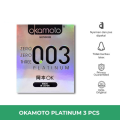 Kondom Okamoto Platinum 003 ISI 3 Pcs - Exstra Tipis Dan Halus. 