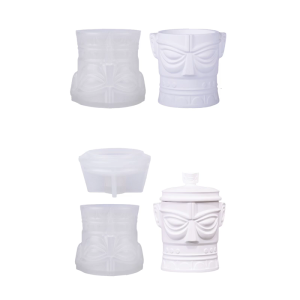 Reusable Nordic Styles Flexible Silicone Craft Mould for Plaster Castes Resin and Decorative Storage Solution