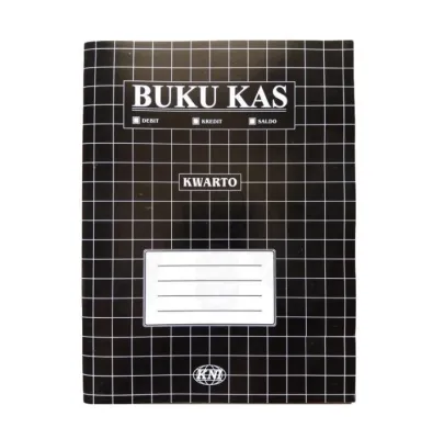 BUKU KAS HITAM DEBIT / KREDIT KWARTO FOLIO