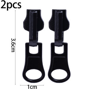 10Pcs Double Sided Rotatable Universal Instant Fix Zipper Head Detachable Repairing Zipper DIY Sewing Clothes Coat Backpack Purses Zipper Head Replacement Zippers