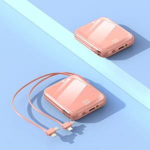🇸🇬 [In Stock] 10000mAh Mini PowerBank High Capacity Built-in cables Power Bank Portable Digital Display