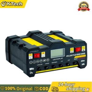 【Free Shipping】 Car Battery Trickle Charger 12V 24V with Overvoltage Protection Compact Design Suitable for Automotive and Off-Road Vehicles