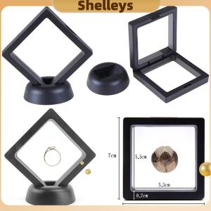 [Shelleys] กล่องใส่3D สีดำขนาด70x70มม. พร้อมขาตั้ง
