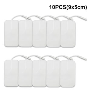 Suolaer 10/20PCS 9*5cm Self-adhesive 2.5MM DC Electrode Pads Patch for Body TENS Massager Pulse Muscle Stimulator Acupuncture Massage Gel Sticker