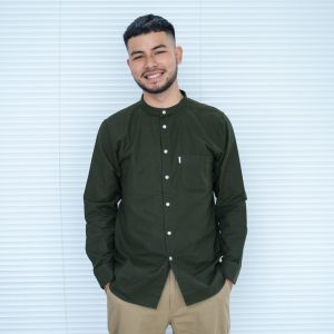 Kemeja Kemko Shanghai Pria Lengan Panjang Saku Linen Polos Premium Adem – ANCSTR
