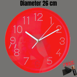 Jam Dinding Monza S259 Desain Polos Minimalis Aesthetic Modern Mesin Quartz Diameter Kamar 26cm