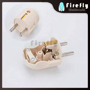 Steker arde kuningan cop listrik Standar SNI colokan listrik steker bulat pin cop arde bulat besar