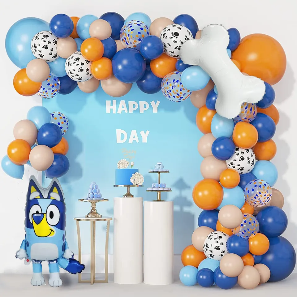 Blue and orange baby best sale shower decorations