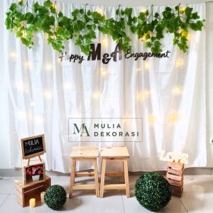 Dekorasi Backdrop Lamaran Nikahan Aqiqah Background Bekdrop Paket Mulia J