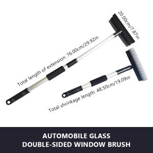 SEAMETAL Car Window Cleaning Brush Mirror Glass Cleaner T-Shaped Wiper Double-Sided Sponge Brush