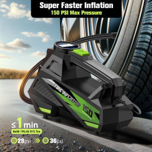 CARSUN Portable Wired Car Tire Air Pump – Mini Compressor with Extended Power Cord for Cars Motorcycles & Bicycles2026