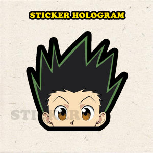 Stiker Hologram Gon x hunter ukuran 7 cm
