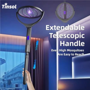 XAOM Rechargeable Electric Mosquito Racket Rotating Head 2-in-1 Mosquito Killer Indoor Outdoor Household Insect Zapper